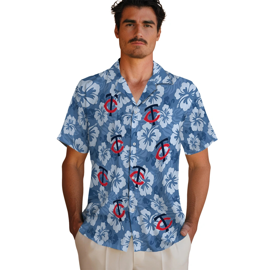 Minnesota Twins Hawaiian Shirt - Hibiscus Cluster | Hula Hawaiian Shirts