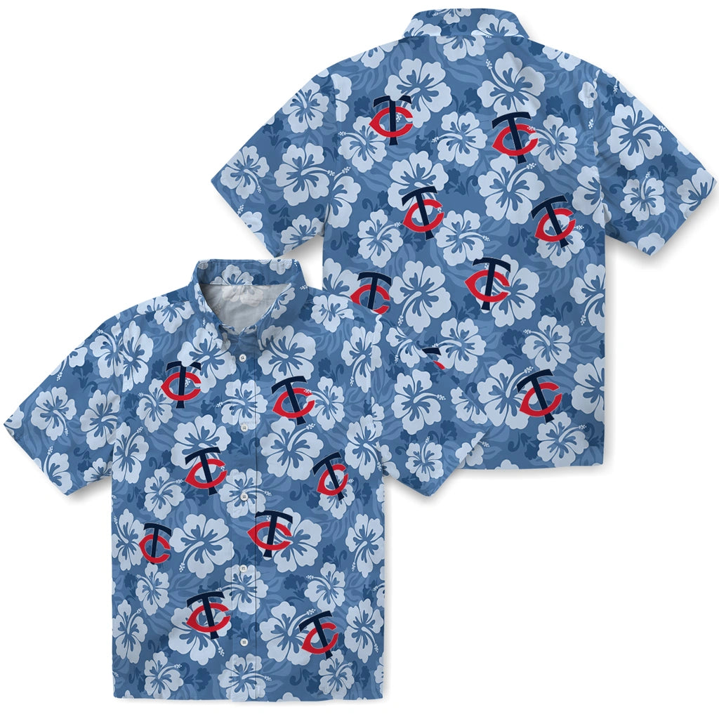 Minnesota Twins Hawaiian Shirt - Hibiscus Cluster | Hula Hawaiian Shirts