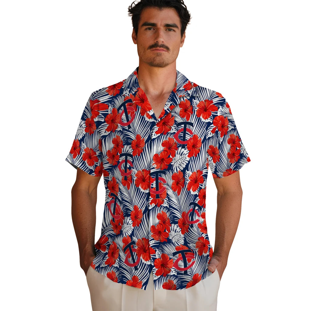 Minnesota Twins Hawaiian Shirt - Hibiscus Fiesta | Hula Hawaiian Shirts