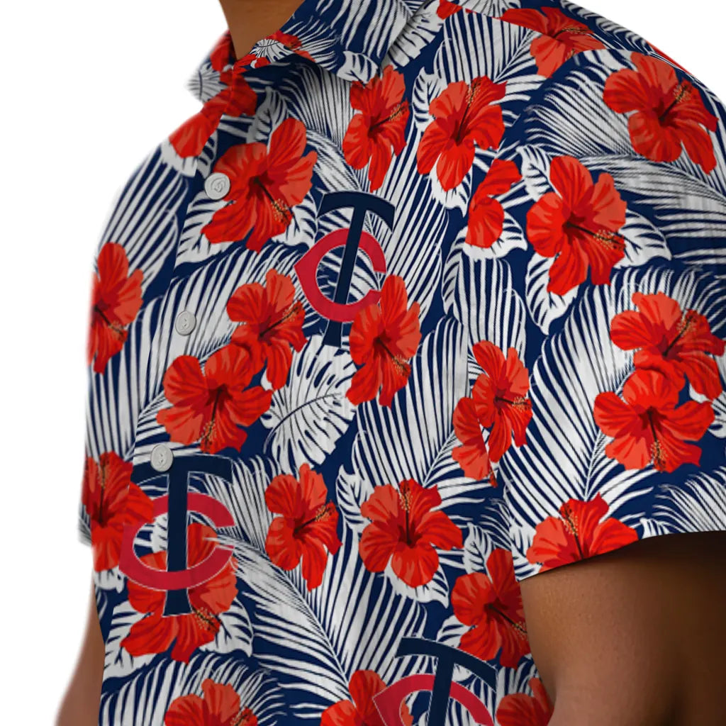 Minnesota Twins Hawaiian Shirt - Hibiscus Fiesta | Hula Hawaiian Shirts