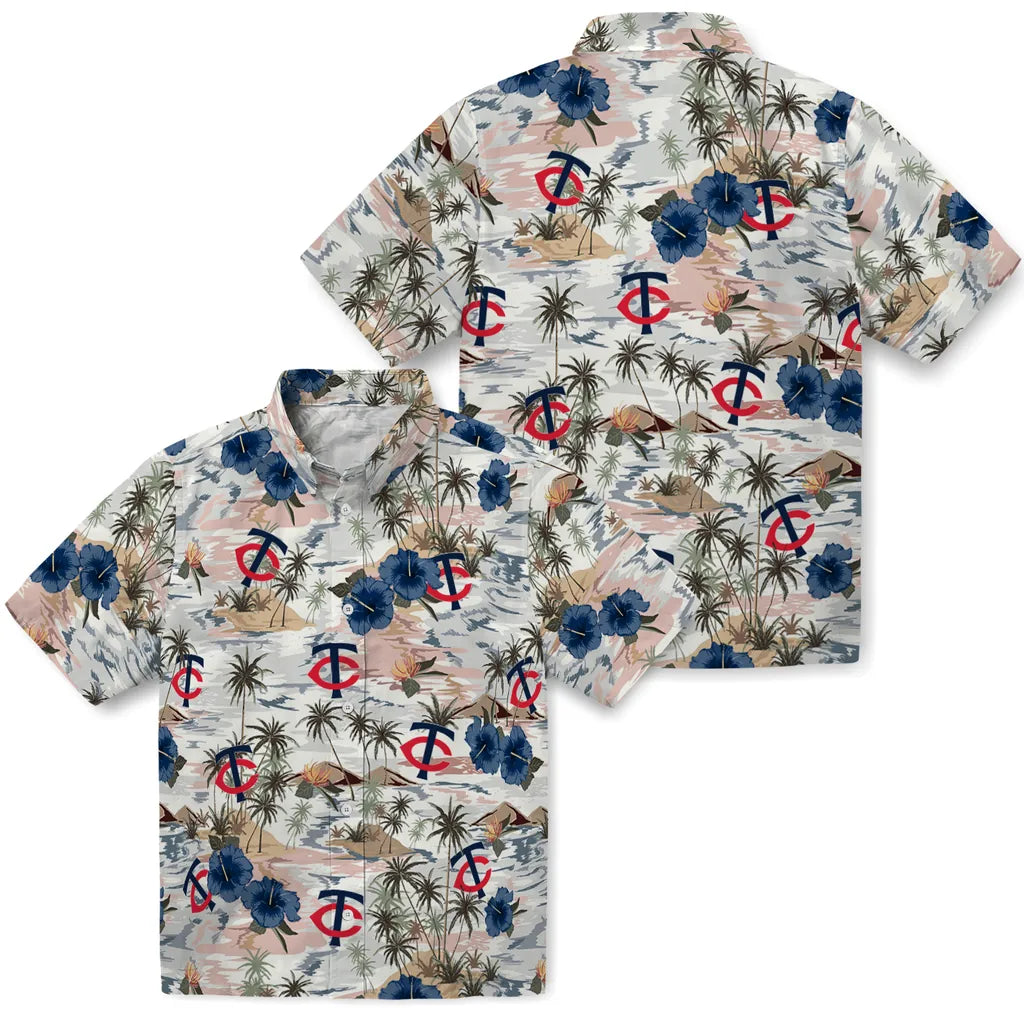 Minnesota Twins Hawaiian Shirt - Hibiscus Seaside | Hula Hawaiian Shirts