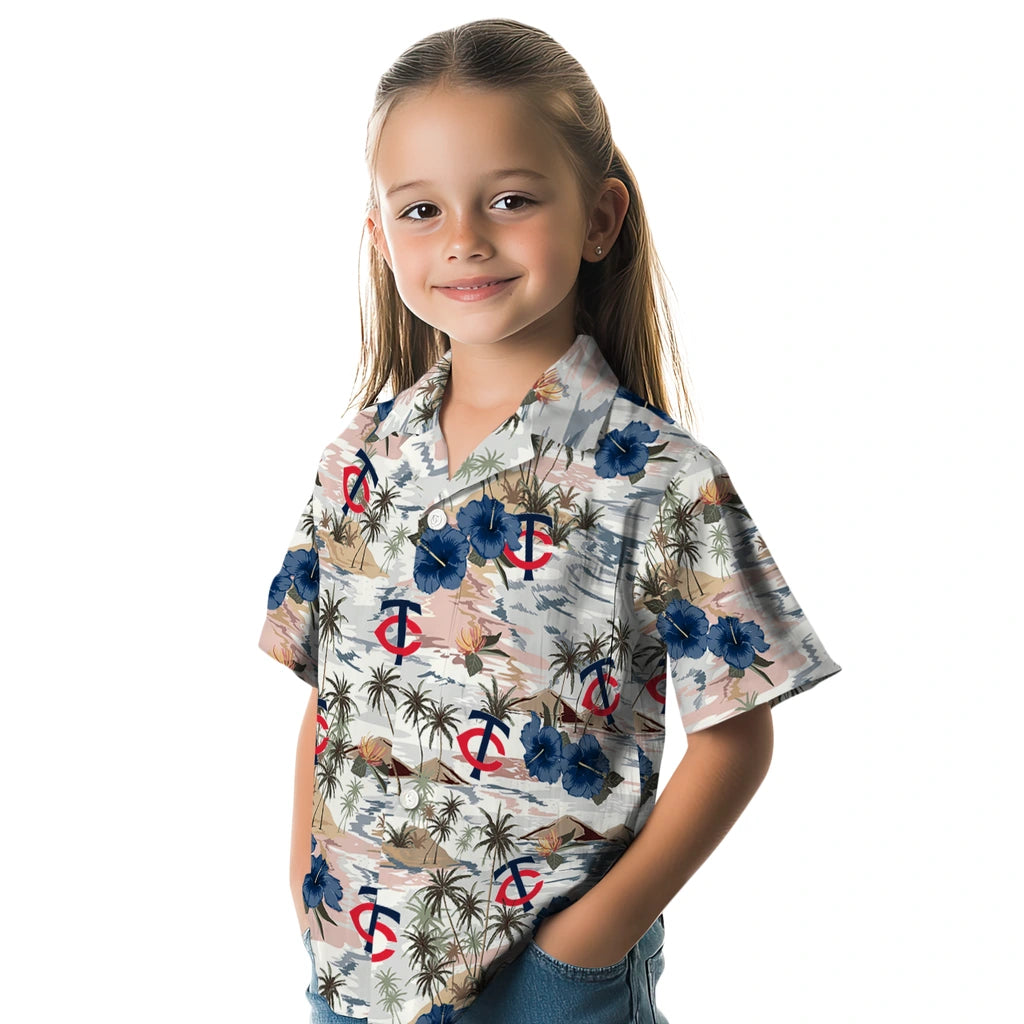Minnesota Twins Hawaiian Shirt - Hibiscus Seaside | Hula Hawaiian Shirts