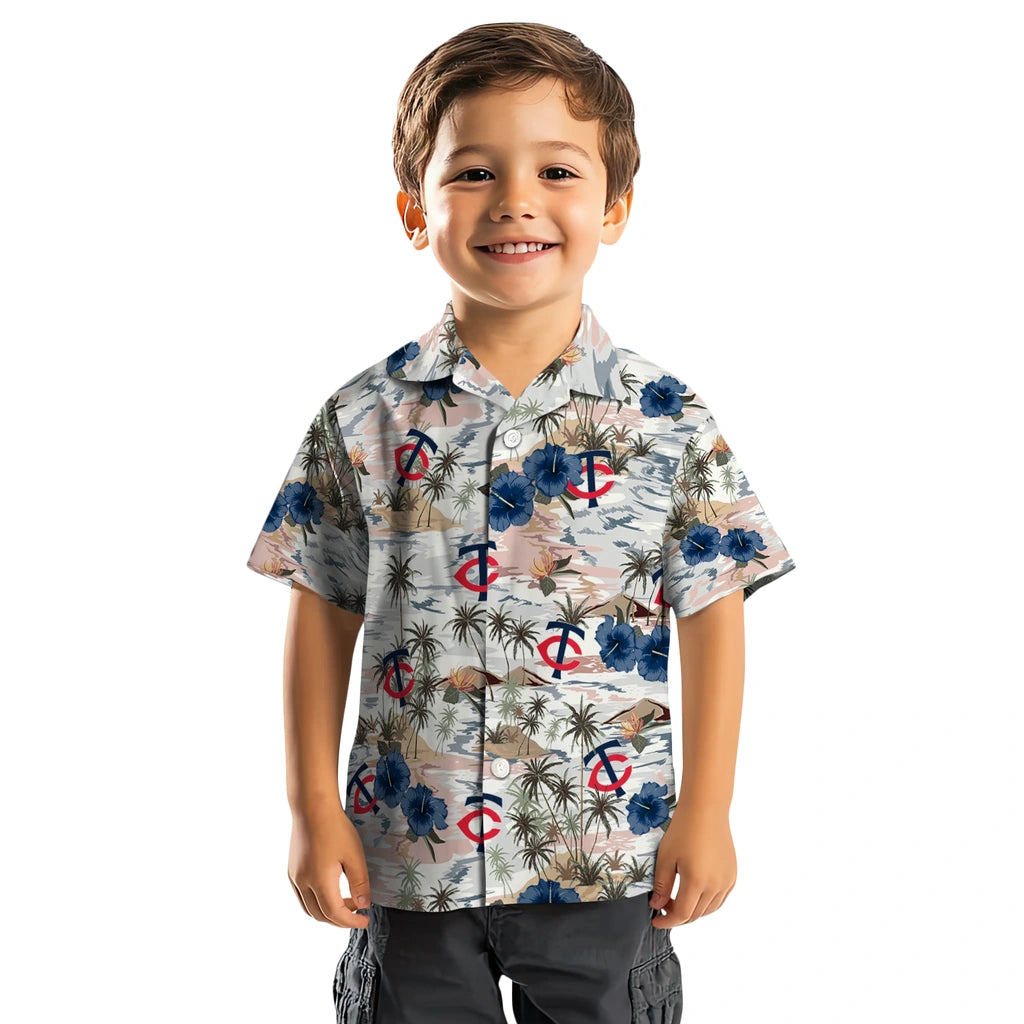 Minnesota Twins Hawaiian Shirt - Hibiscus Seaside | Hula Hawaiian Shirts