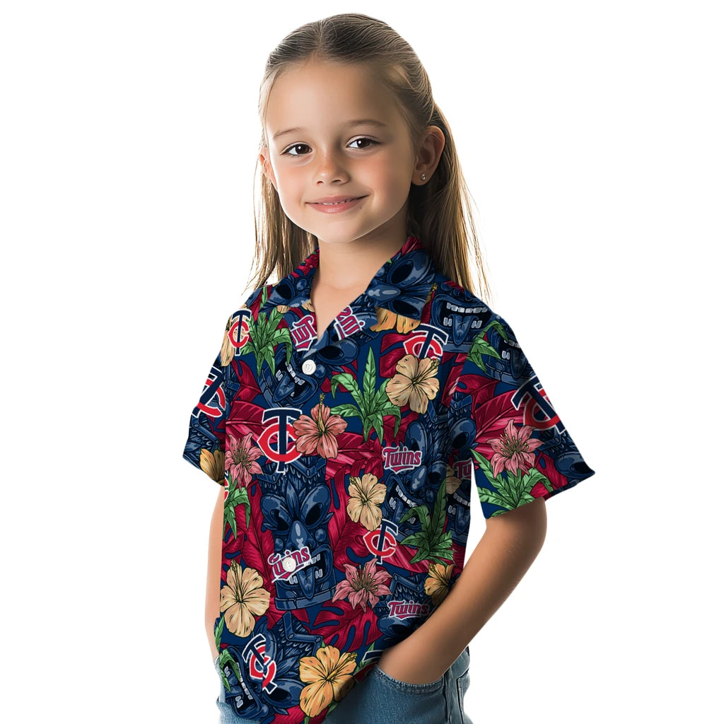 Minnesota Twins Hawaiian Shirt - Hibiscus Tiki Jungle | Hula Hawaiian Shirts