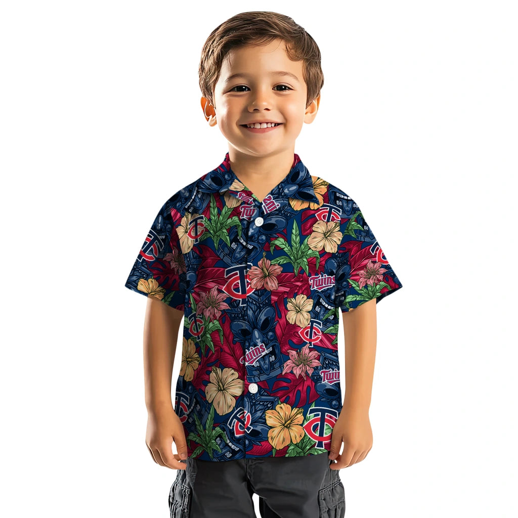 Minnesota Twins Hawaiian Shirt - Hibiscus Tiki Jungle | Hula Hawaiian Shirts
