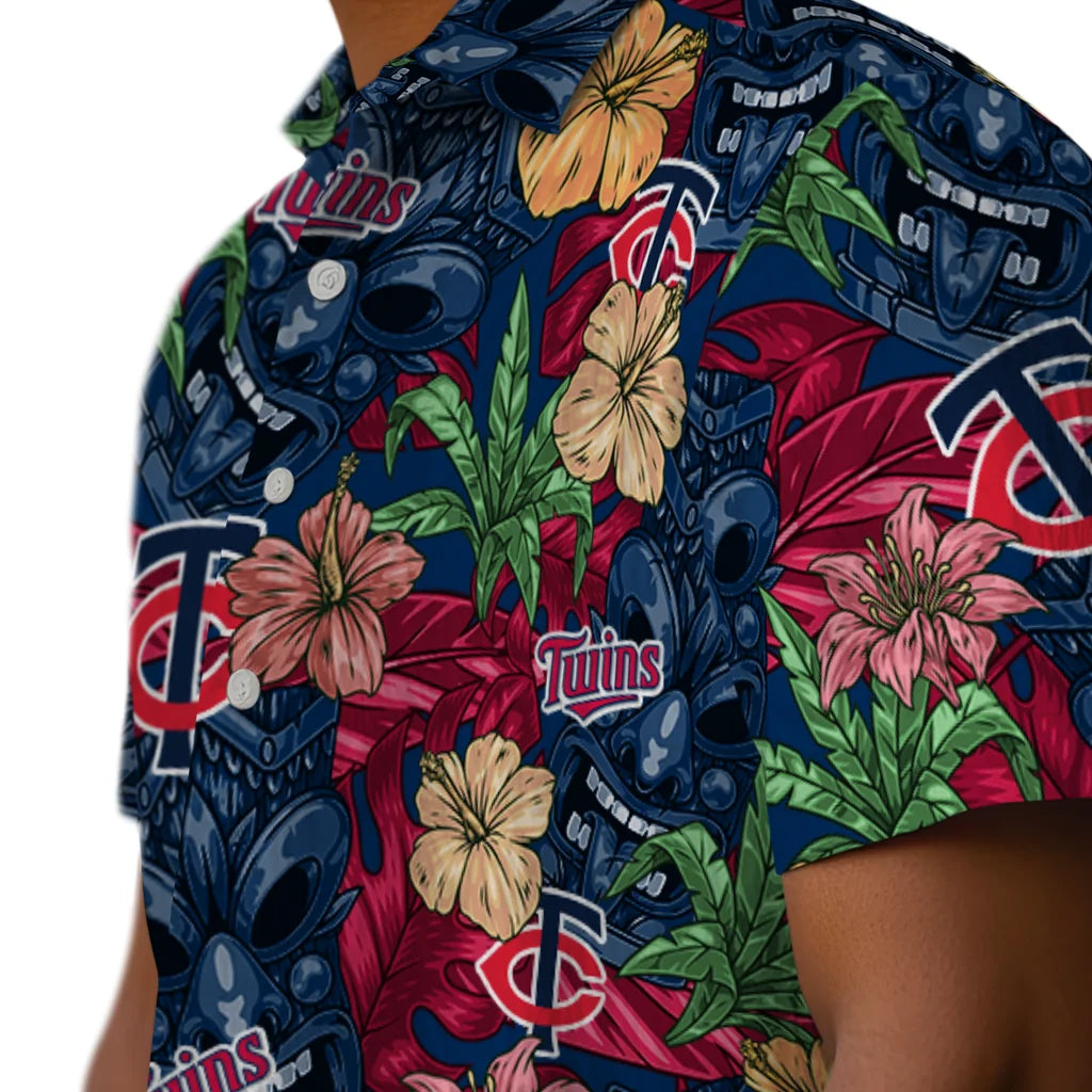 Minnesota Twins Hawaiian Shirt - Hibiscus Tiki Jungle | Hula Hawaiian Shirts