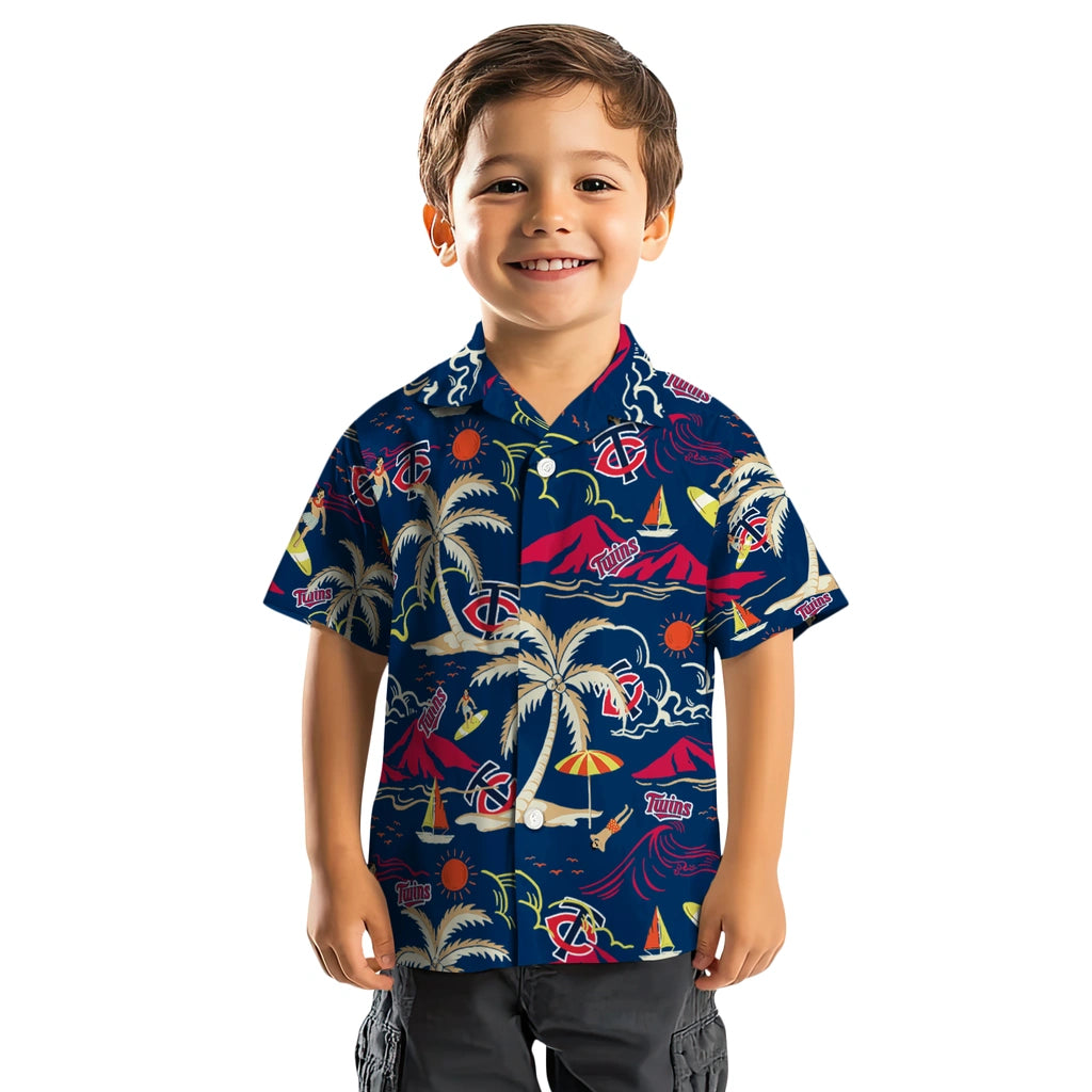 Minnesota Twins Hawaiian Shirt - Palm Tree Island | Hula Hawaiian Shirts