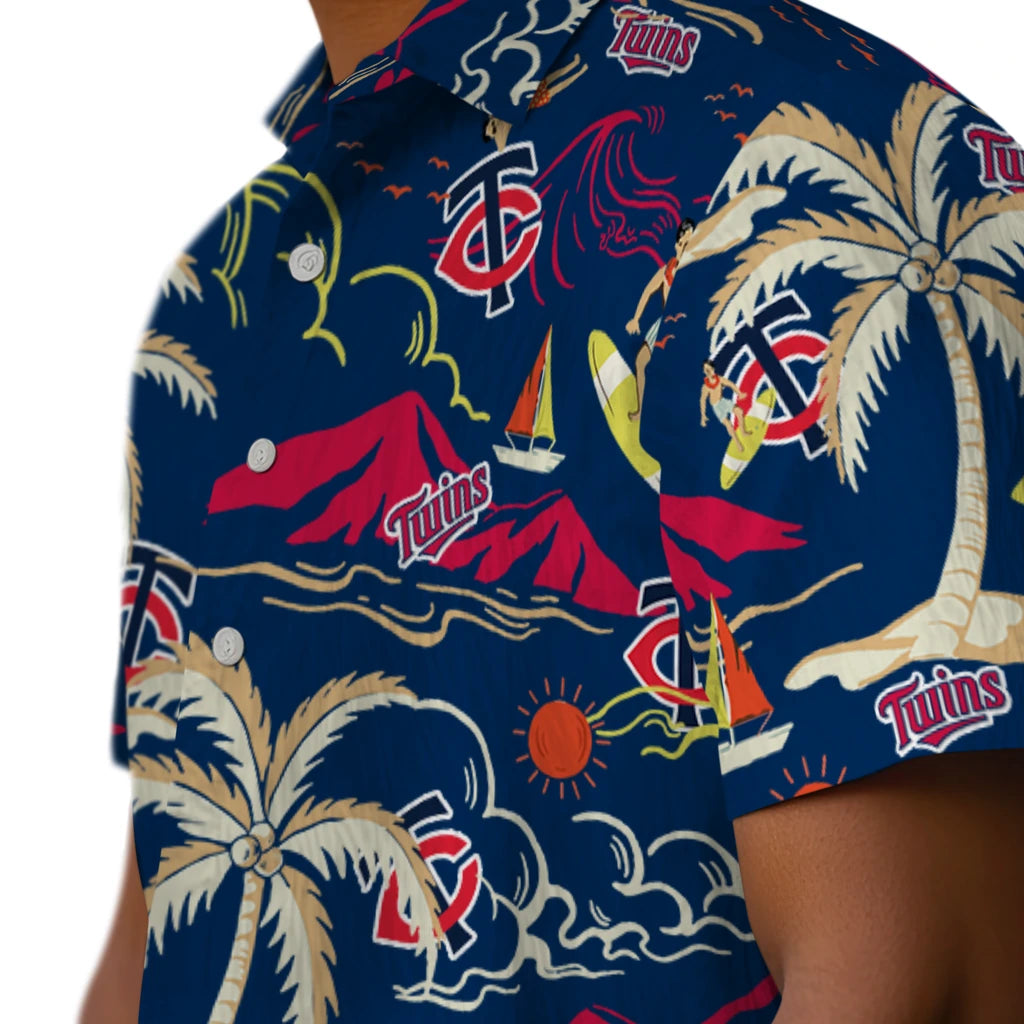 Minnesota Twins Hawaiian Shirt - Palm Tree Island | Hula Hawaiian Shirts