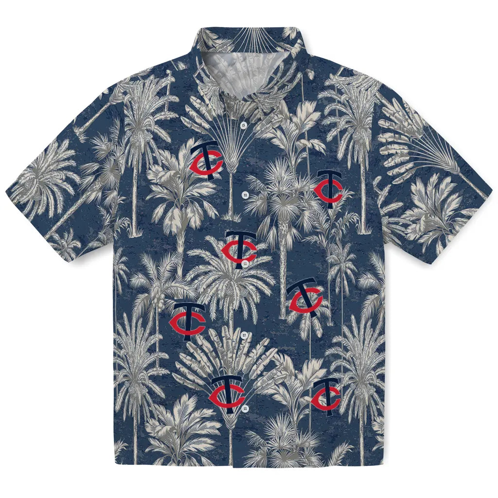 Minnesota Twins Hawaiian Shirt - Vintage Palm Tree | Hula Hawaiian Shirts