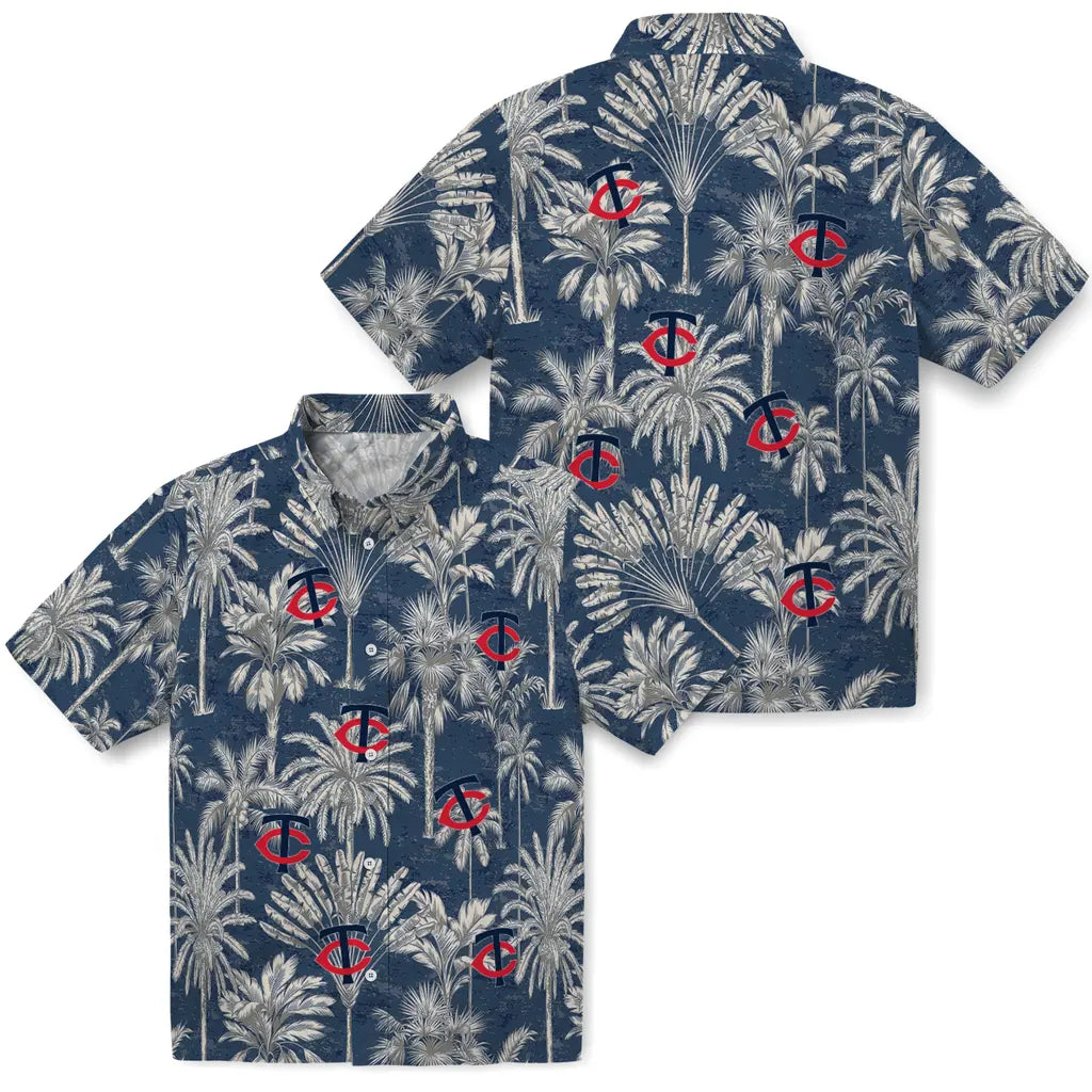Minnesota Twins Hawaiian Shirt - Vintage Palm Tree | Hula Hawaiian Shirts