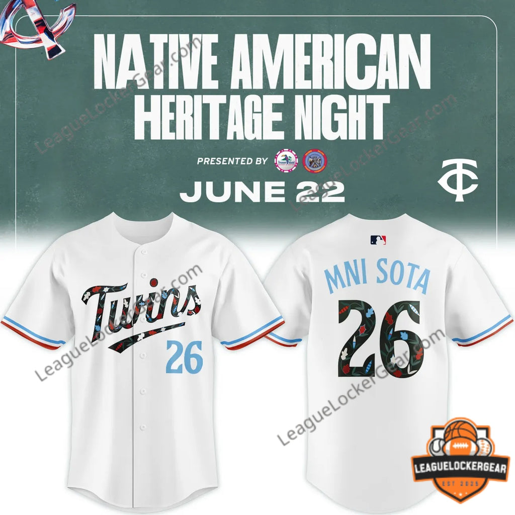 Minnesota Twins Native American Heritage Night Baseball Jersey - LeagueLockerGear