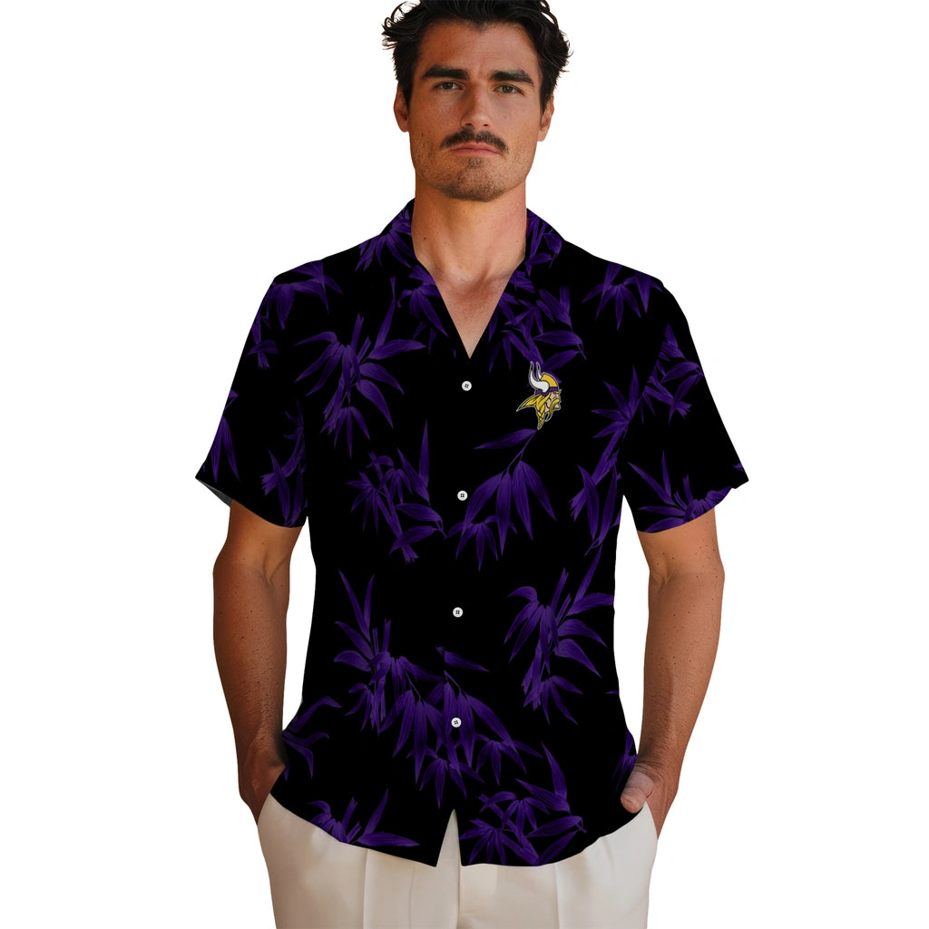 Minnesota Vikings Hawaiian Shirt - Bamboo Branches | Hula Hawaiian Shirts