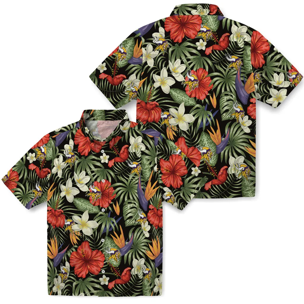 Minnesota Vikings Hawaiian Shirt - Hawaii Floral Hibiscus | Hula Hawaiian Shirts