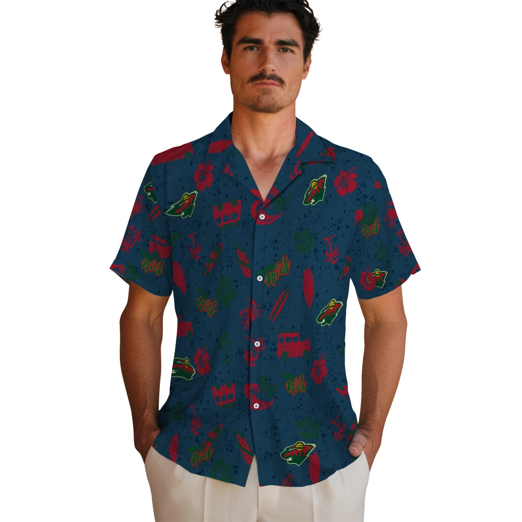 Minnesota Wild Hawaiian Shirt - Beach Vibe | Hula Hawaiian Shirts
