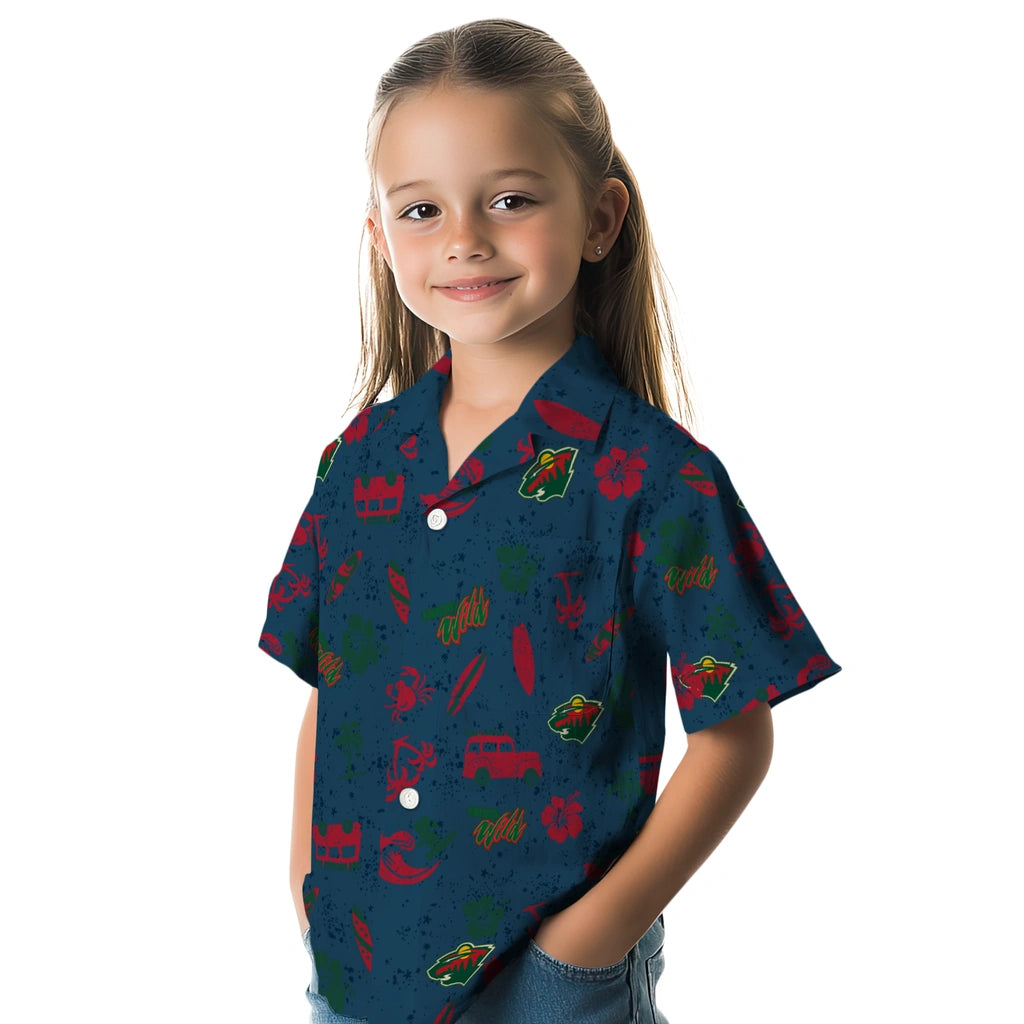 Minnesota Wild Hawaiian Shirt - Beach Vibe | Hula Hawaiian Shirts