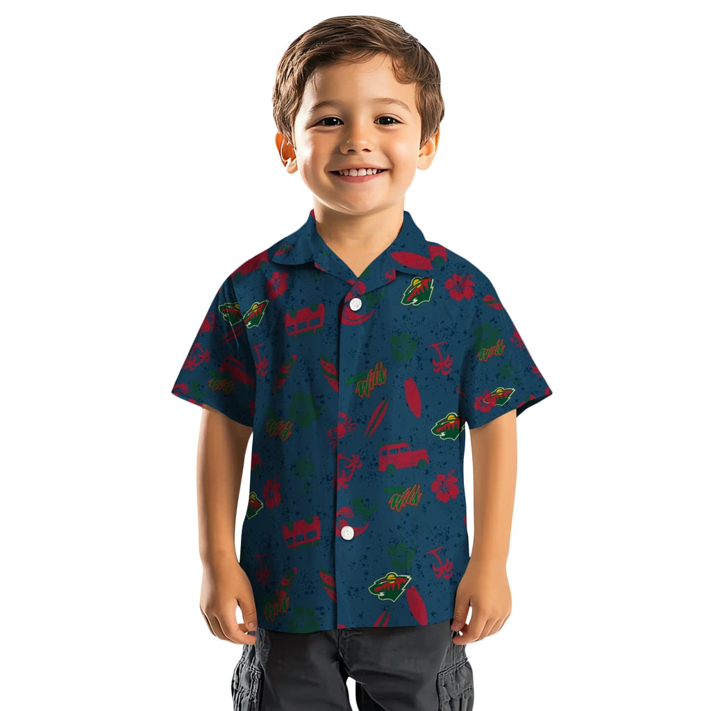 Minnesota Wild Hawaiian Shirt - Beach Vibe | Hula Hawaiian Shirts