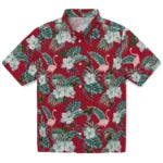 Minnesota Wild Hawaiian Shirt - Flamingo and Hibiscus | Hula Hawaiian Shirts