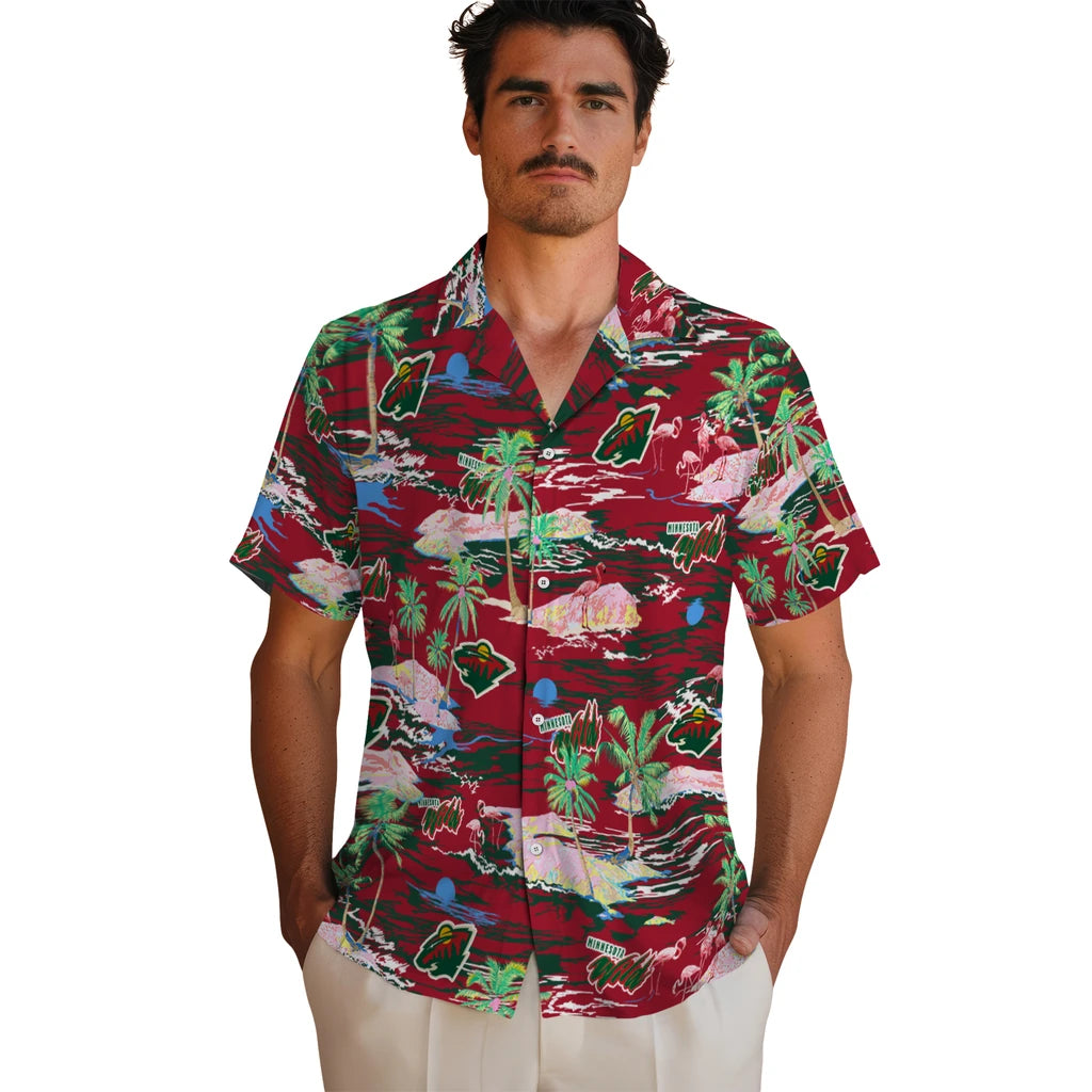 Minnesota Wild Hawaiian Shirt - Hawaii Island | Hula Hawaiian Shirts