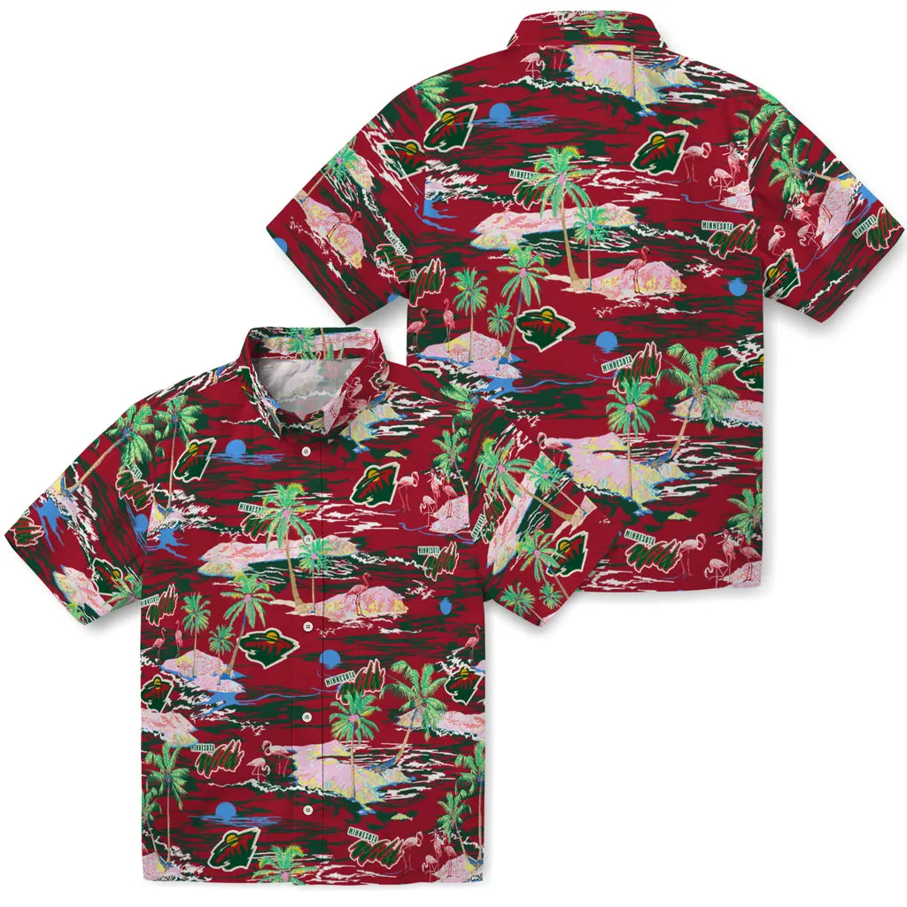Minnesota Wild Hawaiian Shirt - Hawaii Island | Hula Hawaiian Shirts
