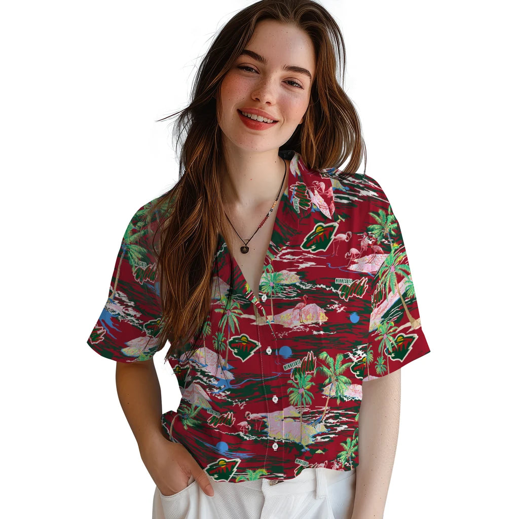 Minnesota Wild Hawaiian Shirt - Hawaii Island | Hula Hawaiian Shirts