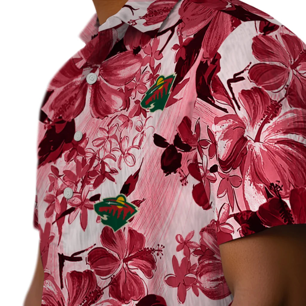 Minnesota Wild Hawaiian Shirt - Hibiscus Arrangement | Hula Hawaiian Shirts