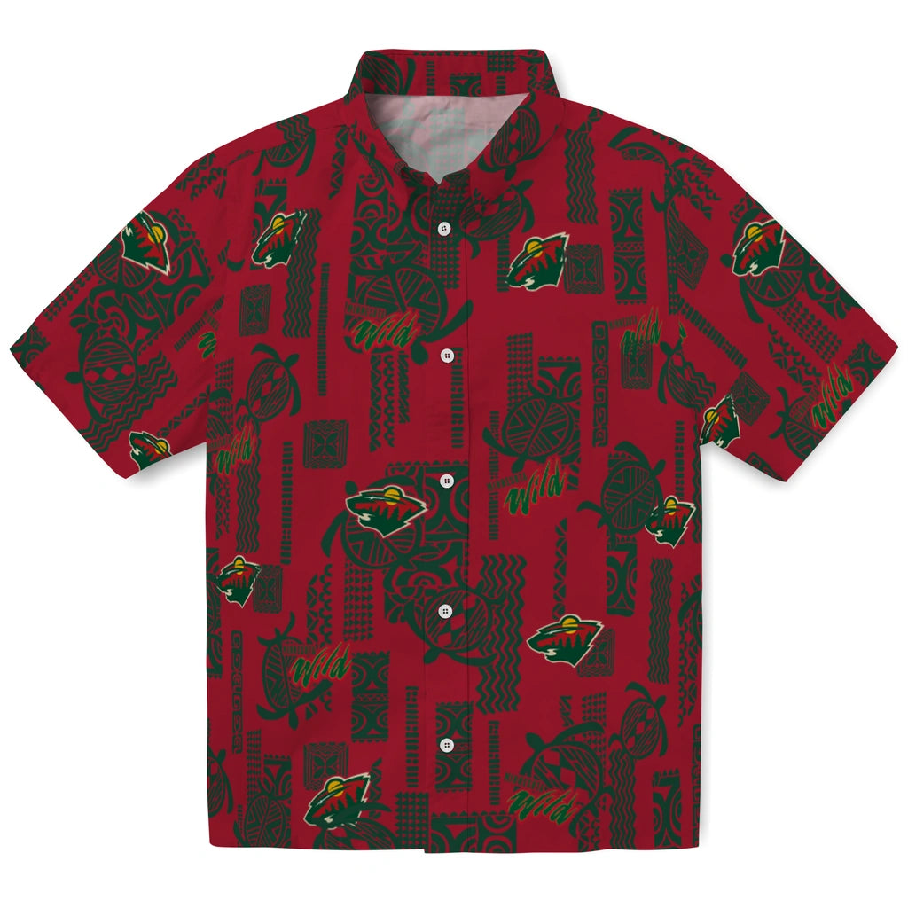 Minnesota Wild Hawaiian Shirt - Turtle Lines | Hula Hawaiian Shirts