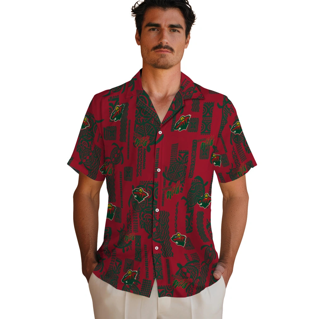 Minnesota Wild Hawaiian Shirt - Turtle Lines | Hula Hawaiian Shirts