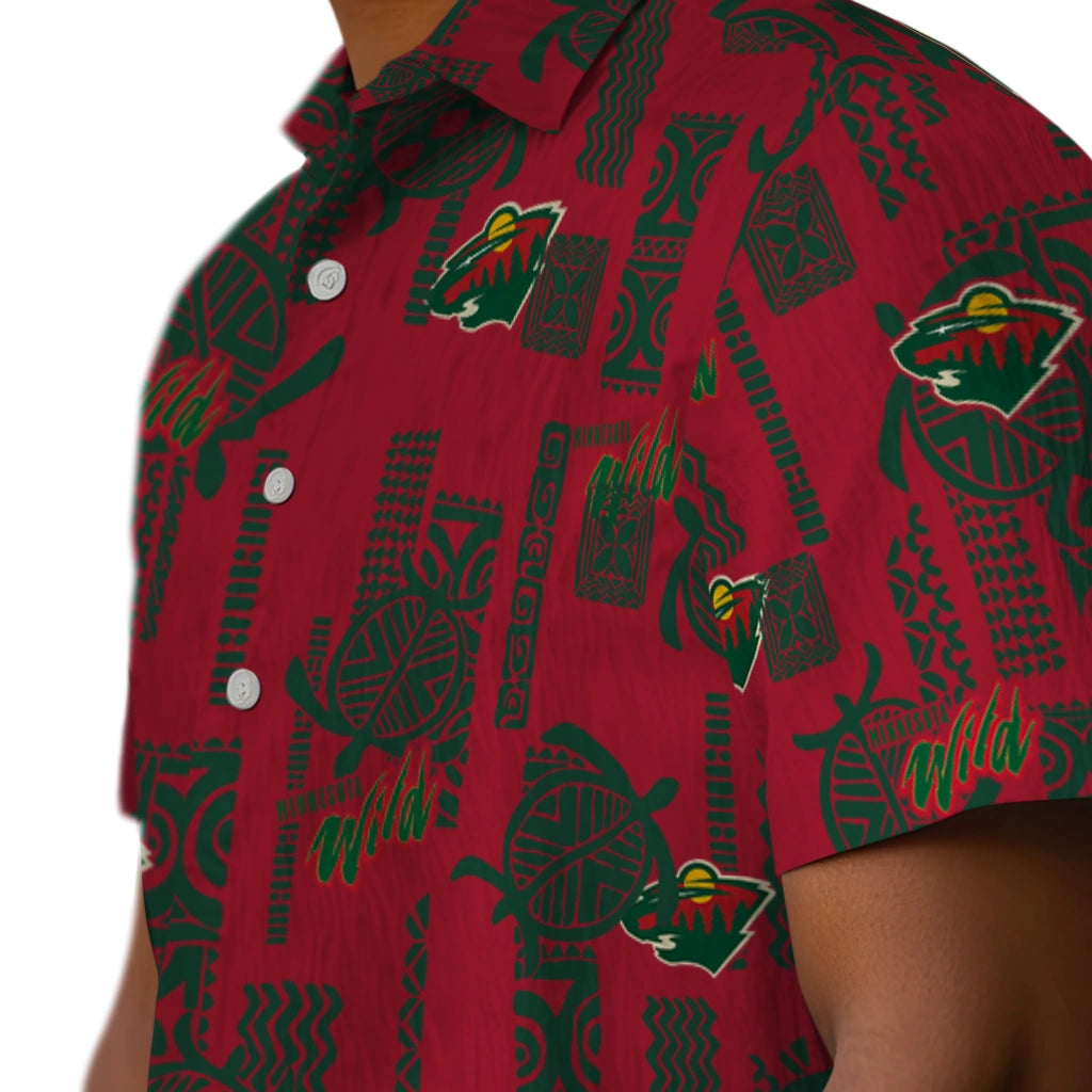 Minnesota Wild Hawaiian Shirt - Turtle Lines | Hula Hawaiian Shirts