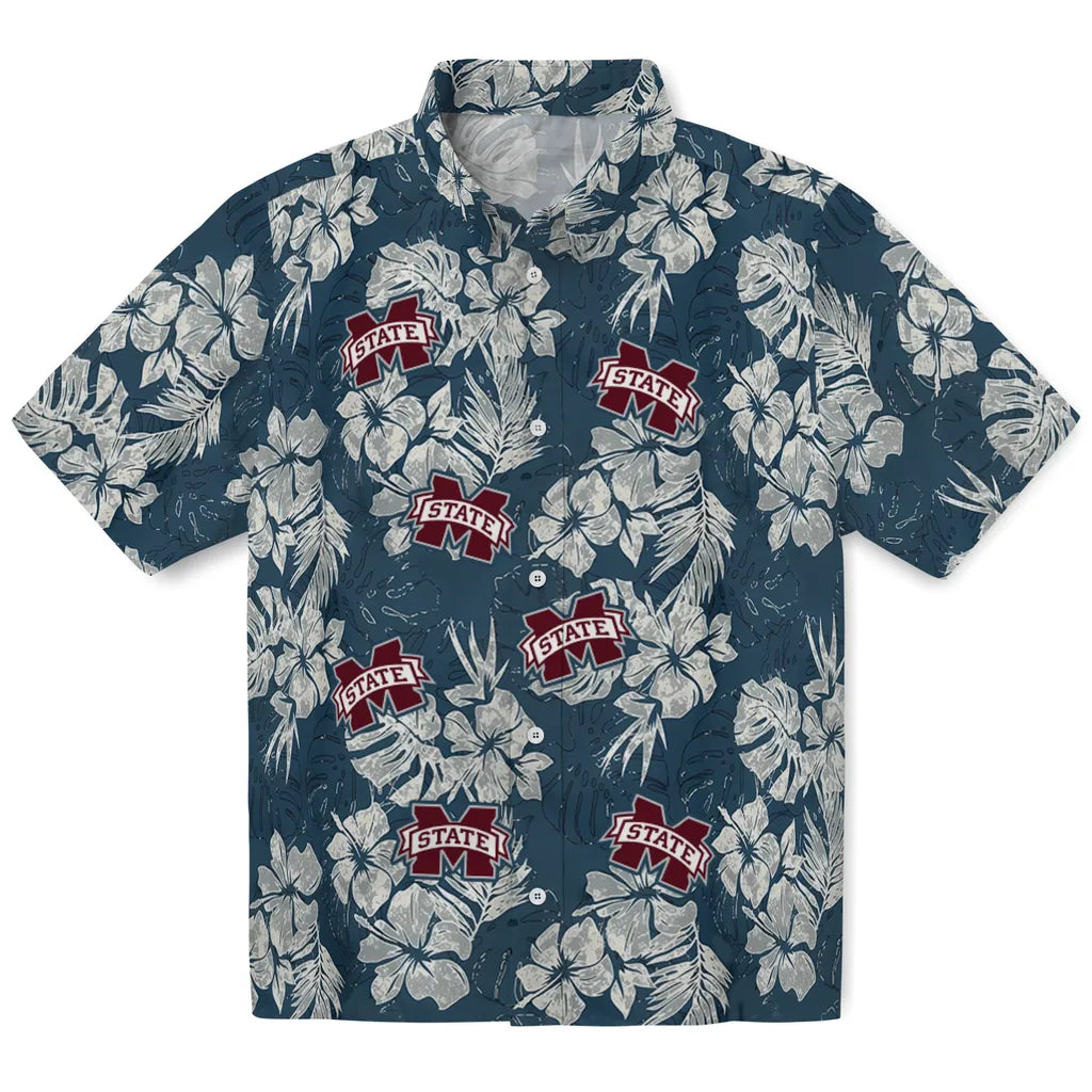 Mississippi State Bulldogs Hawaiian Shirt - Hibiscus Flowers | Hula Hawaiian Shirts