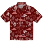 Mississippi State Bulldogs Hawaiian Shirt - Palm And Clouds | Hula Hawaiian Shirts