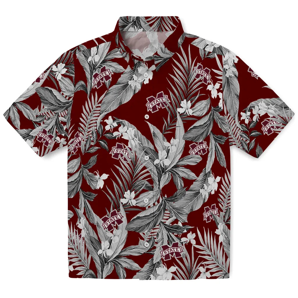 Mississippi State Bulldogs Hawaiian Shirt - Palm Leaves | Hula Hawaiian Shirts