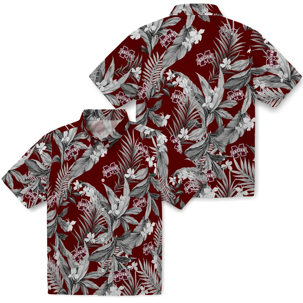 Mississippi State Bulldogs Hawaiian Shirt - Palm Leaves | Hula Hawaiian Shirts