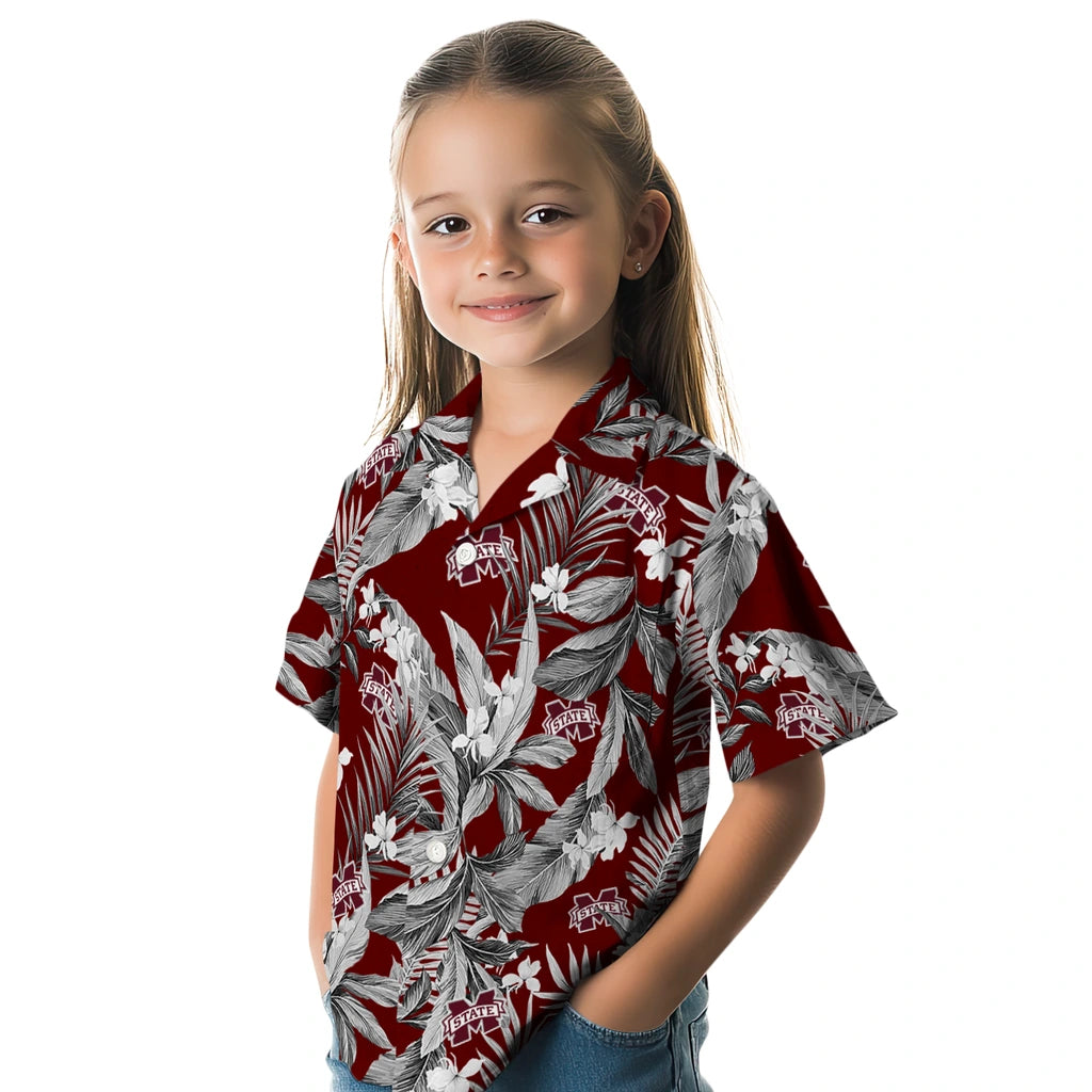 Mississippi State Bulldogs Hawaiian Shirt - Palm Leaves | Hula Hawaiian Shirts