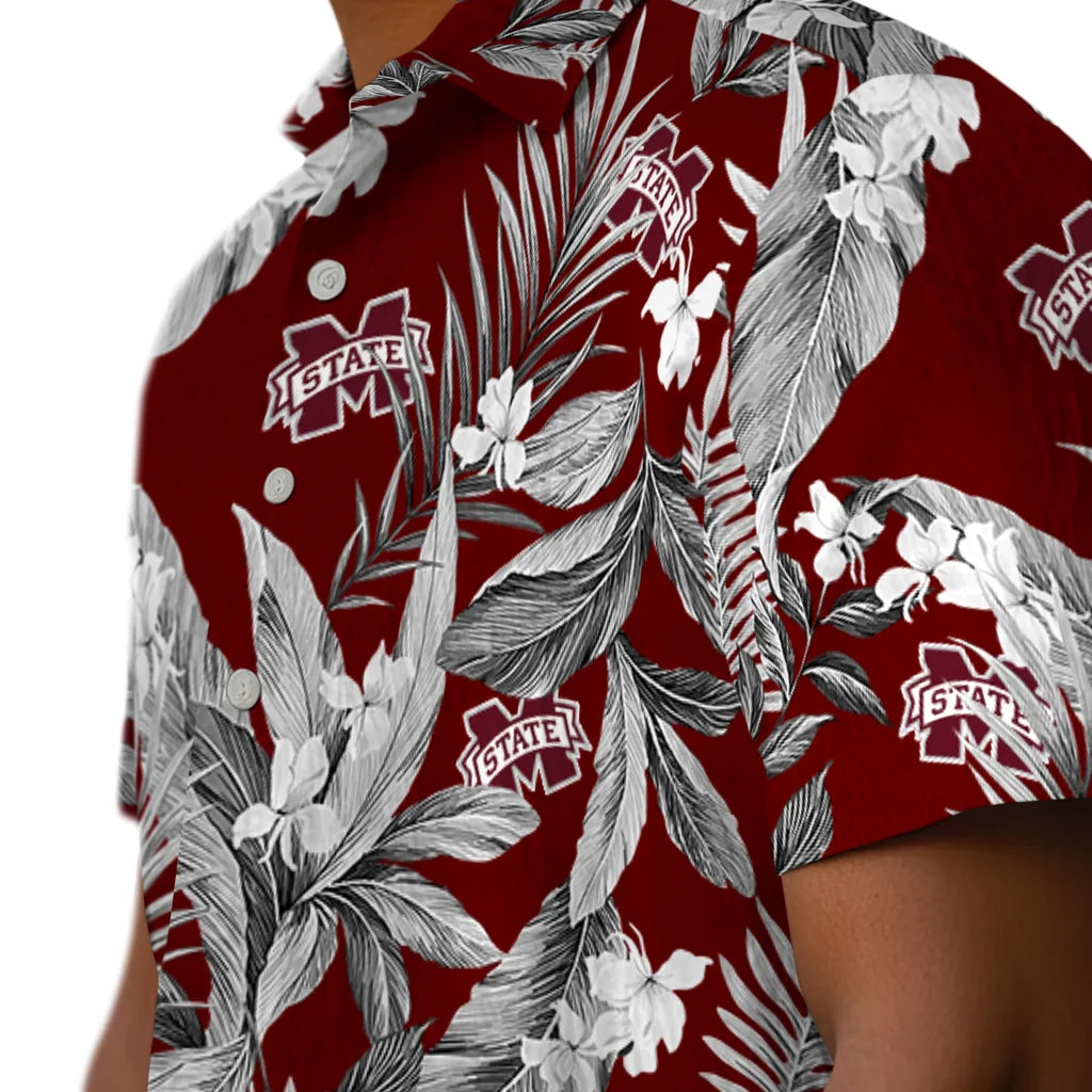 Mississippi State Bulldogs Hawaiian Shirt - Palm Leaves | Hula Hawaiian Shirts