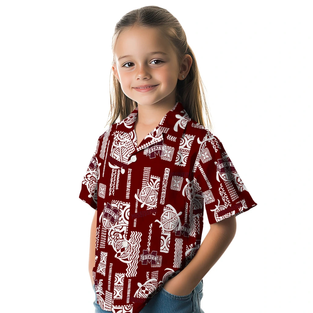 Mississippi State Bulldogs Hawaiian Shirt - Turtle Lines | Hula Hawaiian Shirts