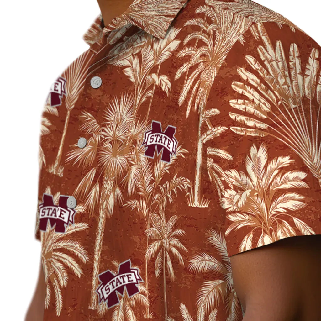 Mississippi State Bulldogs Hawaiian Shirt - Vintage Palm Tree | Hula Hawaiian Shirts