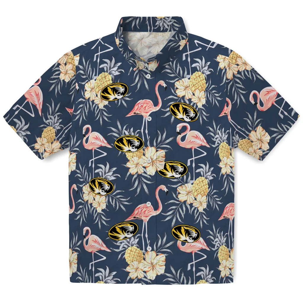 Missouri Tigers Hawaiian Shirt - Flamingo Hibiscus | Hula Hawaiian Shirts