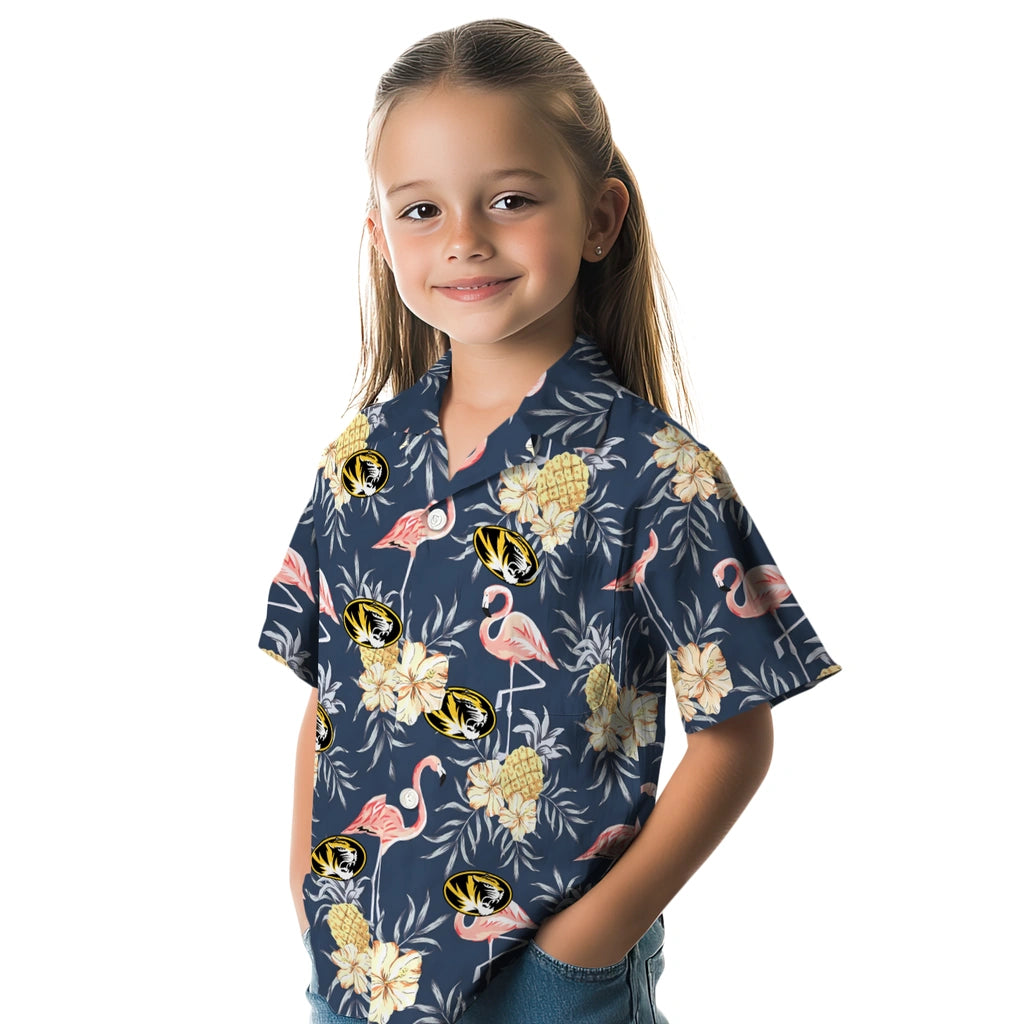Missouri Tigers Hawaiian Shirt - Flamingo Hibiscus | Hula Hawaiian Shirts
