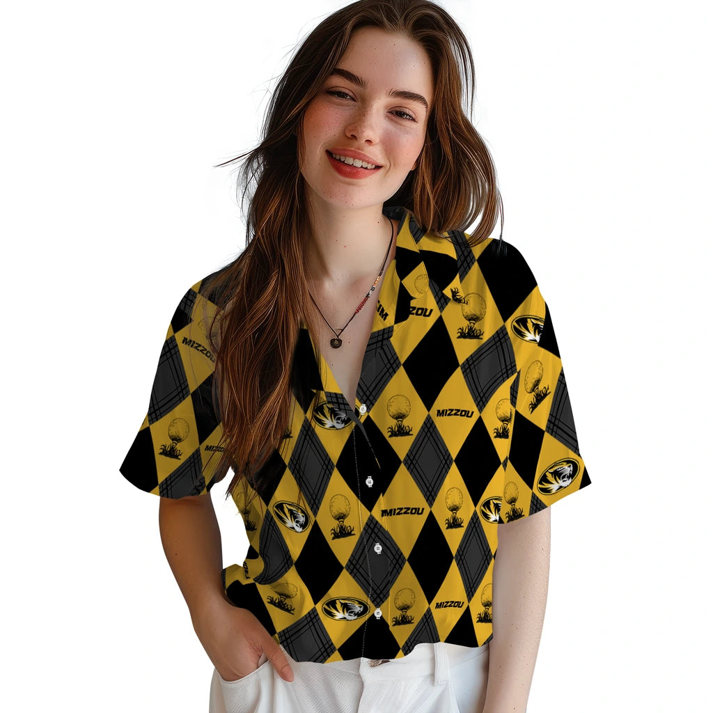 Missouri Tigers Hawaiian Shirt - Golfing Plaid | Hula Hawaiian Shirts