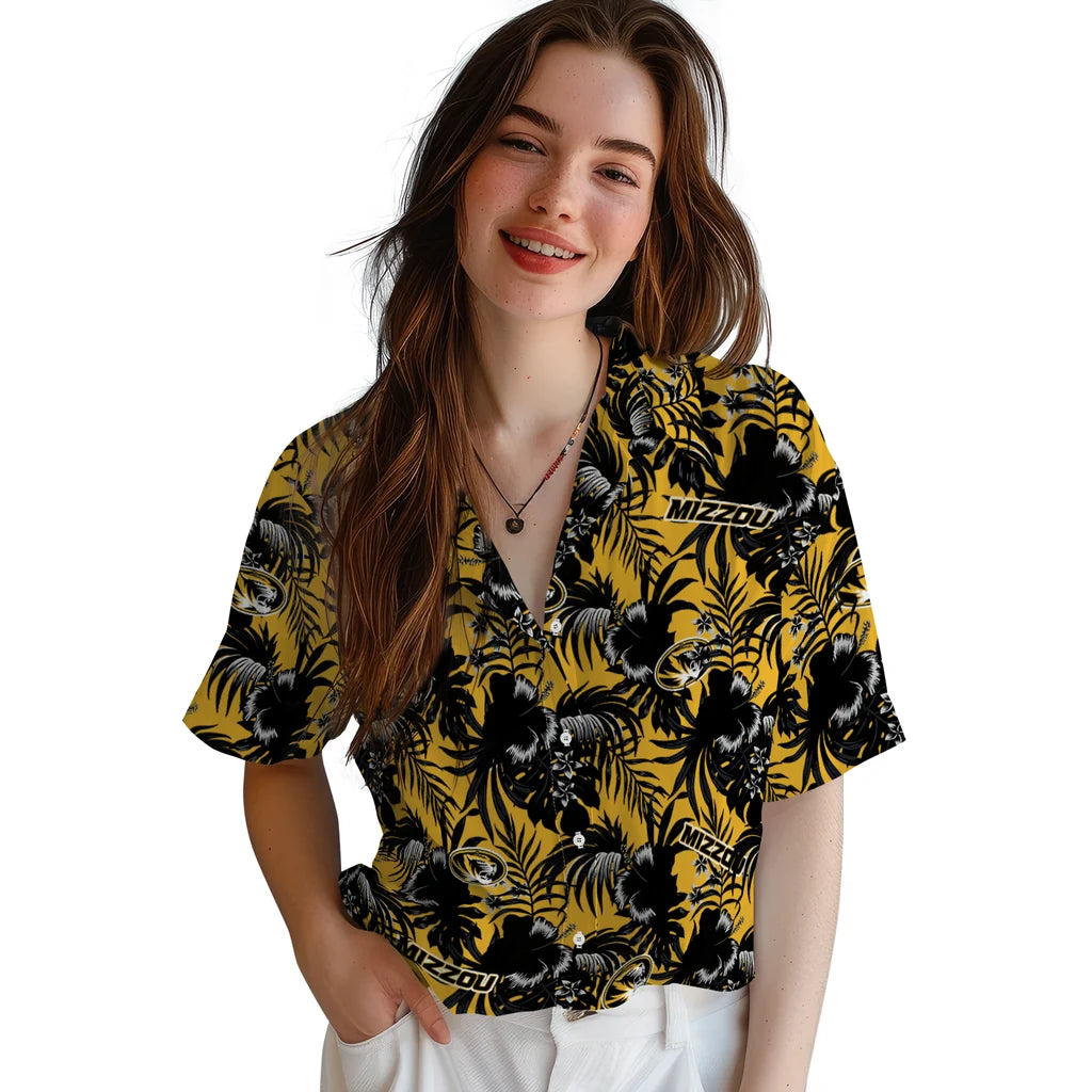 Missouri Tigers Hawaiian Shirt - Hibiscus Exotic | Hula Hawaiian Shirts