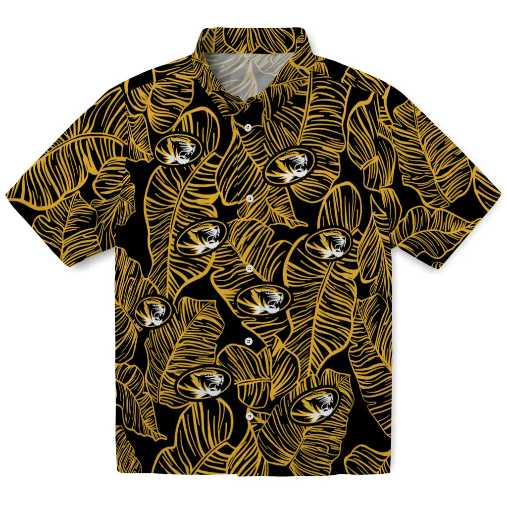 Missouri Tigers Hawaiian Shirt - Leaf Outline | Hula Hawaiian Shirts
