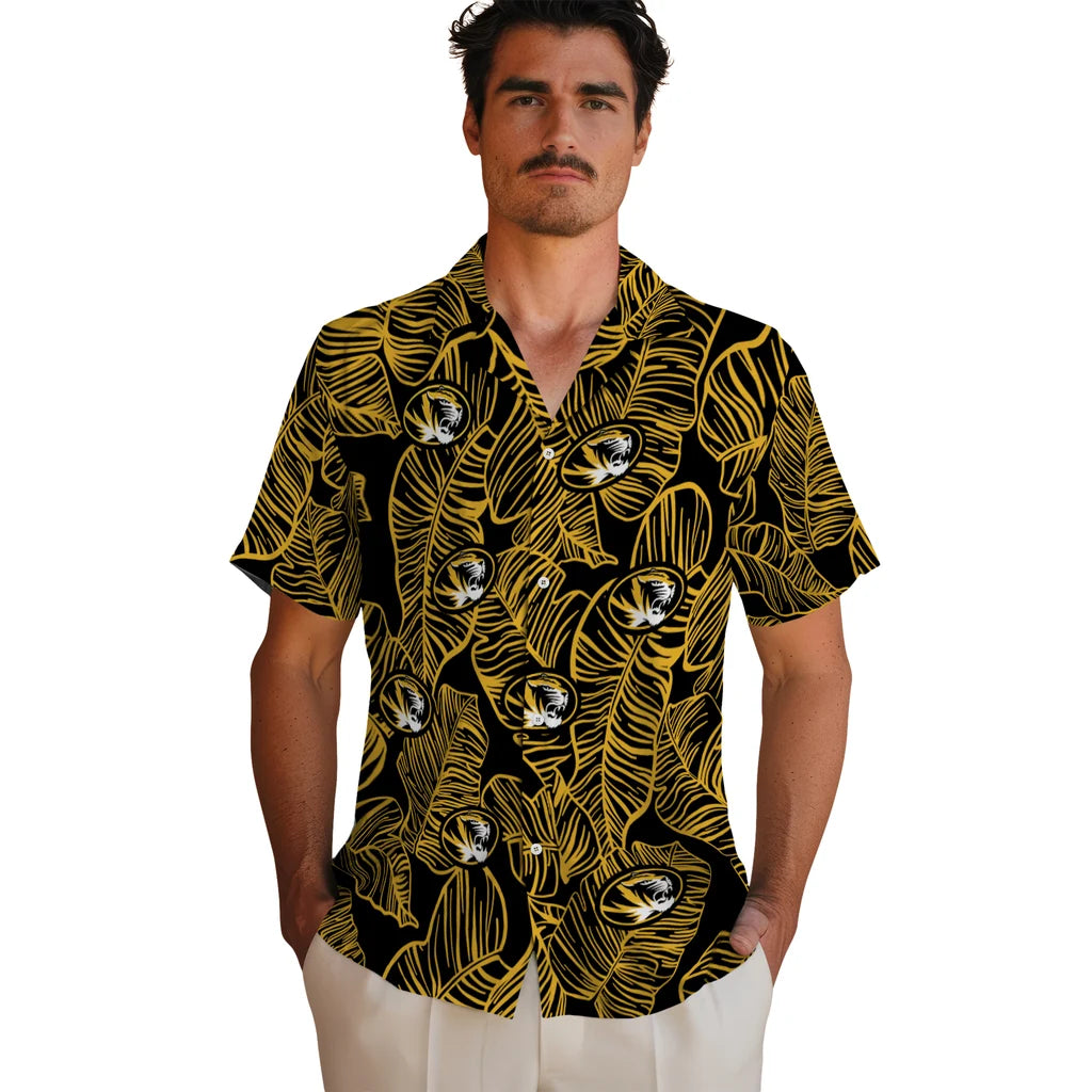 Missouri Tigers Hawaiian Shirt - Leaf Outline | Hula Hawaiian Shirts