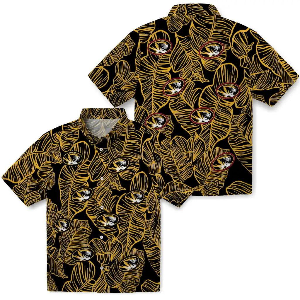 Missouri Tigers Hawaiian Shirt - Leaf Outline | Hula Hawaiian Shirts