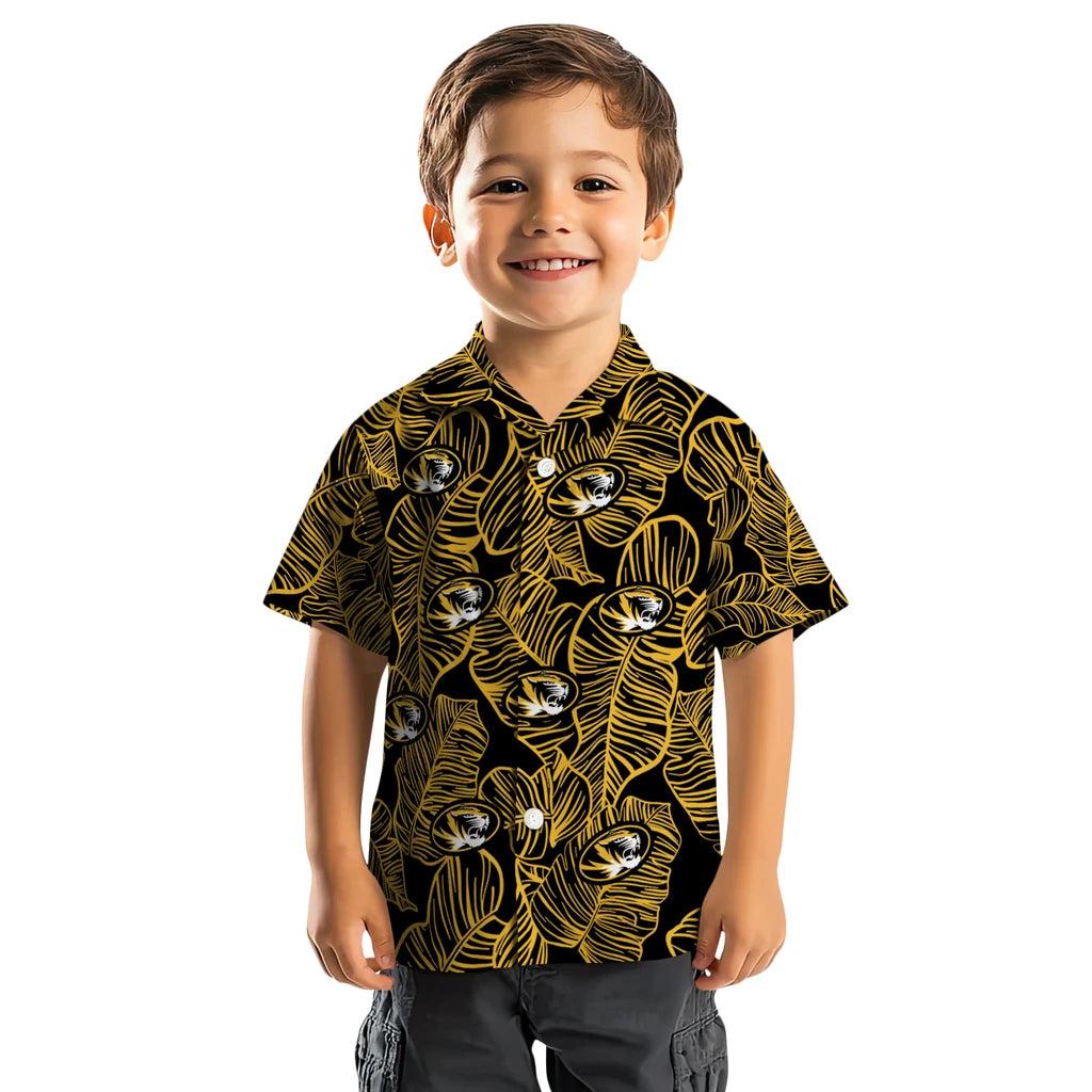 Missouri Tigers Hawaiian Shirt - Leaf Outline | Hula Hawaiian Shirts
