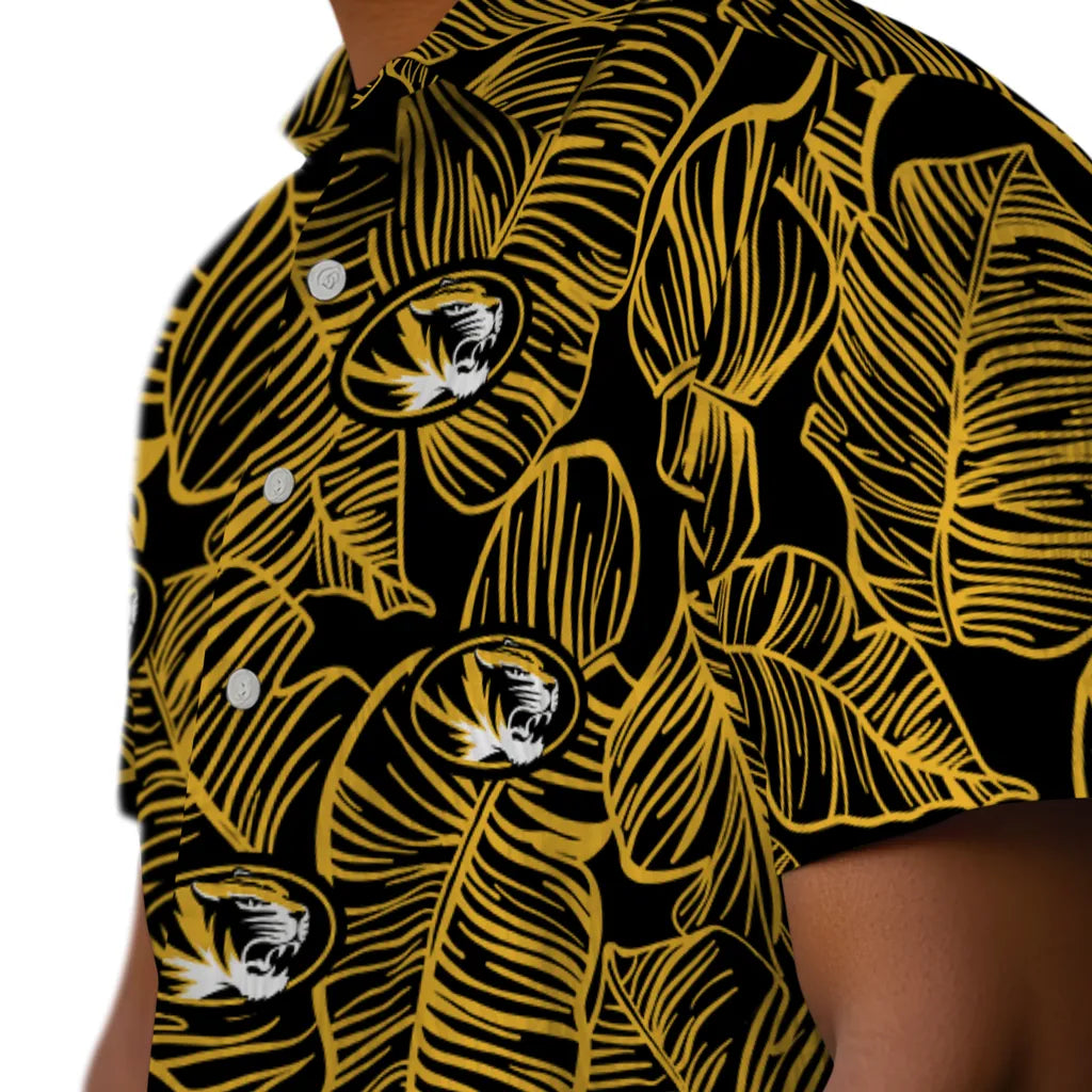 Missouri Tigers Hawaiian Shirt - Leaf Outline | Hula Hawaiian Shirts