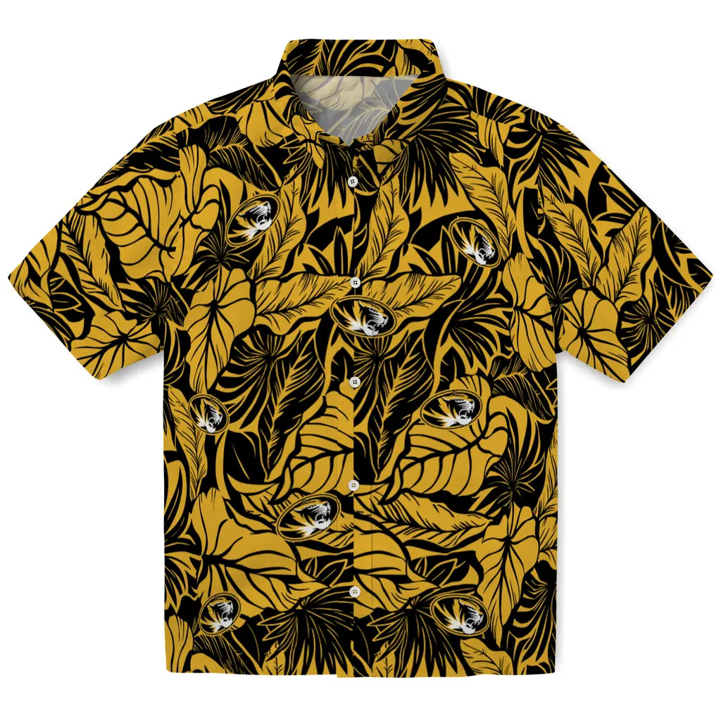 Missouri Tigers Hawaiian Shirt - Monstera Layer | Hula Hawaiian Shirts