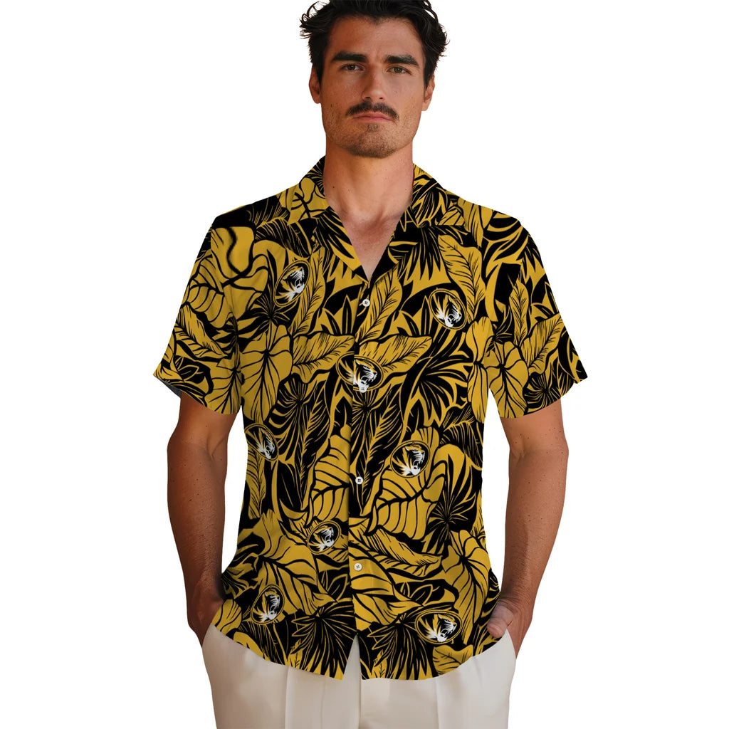 Missouri Tigers Hawaiian Shirt - Monstera Layer | Hula Hawaiian Shirts