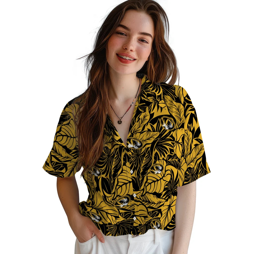 Missouri Tigers Hawaiian Shirt - Monstera Layer | Hula Hawaiian Shirts