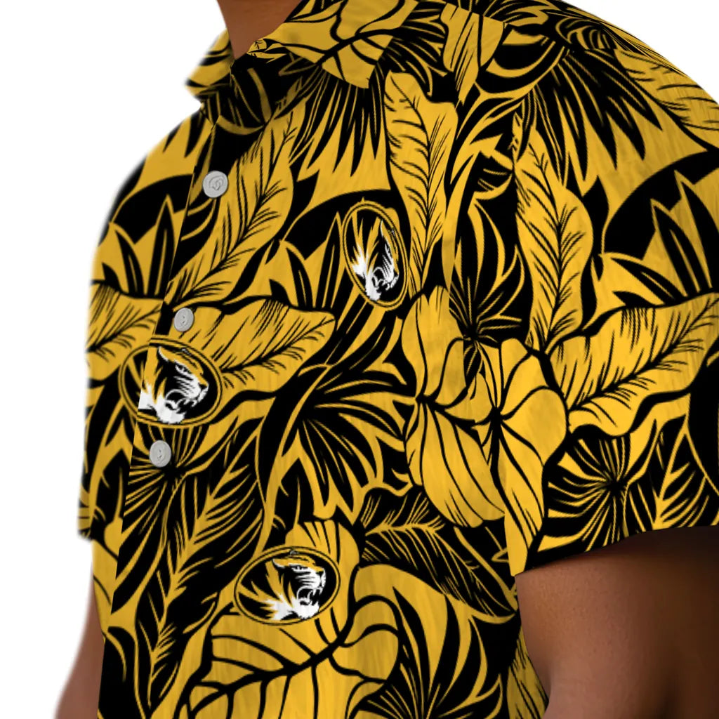 Missouri Tigers Hawaiian Shirt - Monstera Layer | Hula Hawaiian Shirts