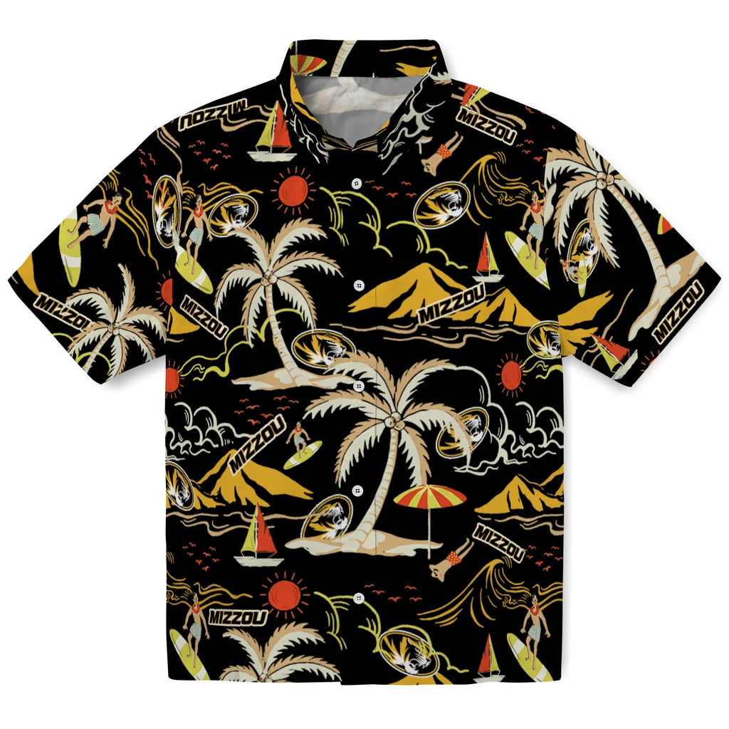 Missouri Tigers Hawaiian Shirt - Palm Tree Island | Hula Hawaiian Shirts